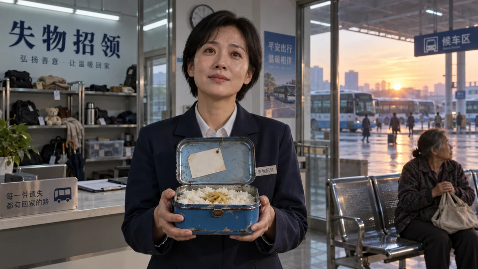 失物站的蓝色饭盒：蓝色饭盒每周回来，母亲只敢坐在站外