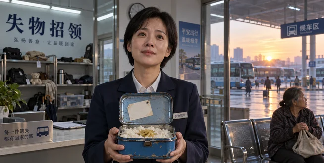 失物站的蓝色饭盒：蓝色饭盒每周回来，母亲只敢坐在站外